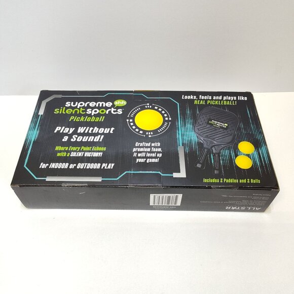 Supreme Silent Sports Pickleball Set Indoor or Outdoor Play Ages 3+ New In Box - Picture 2 of 4